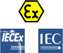 logo of atex, iec and iecex for 13.56 MHz LEGIC® Advant ATEX & IECEx certified reader